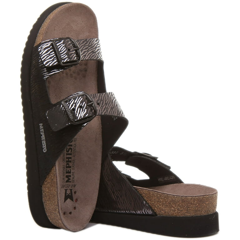 Mephisto Harmony Women s Leather Sandal In Black Size 9
