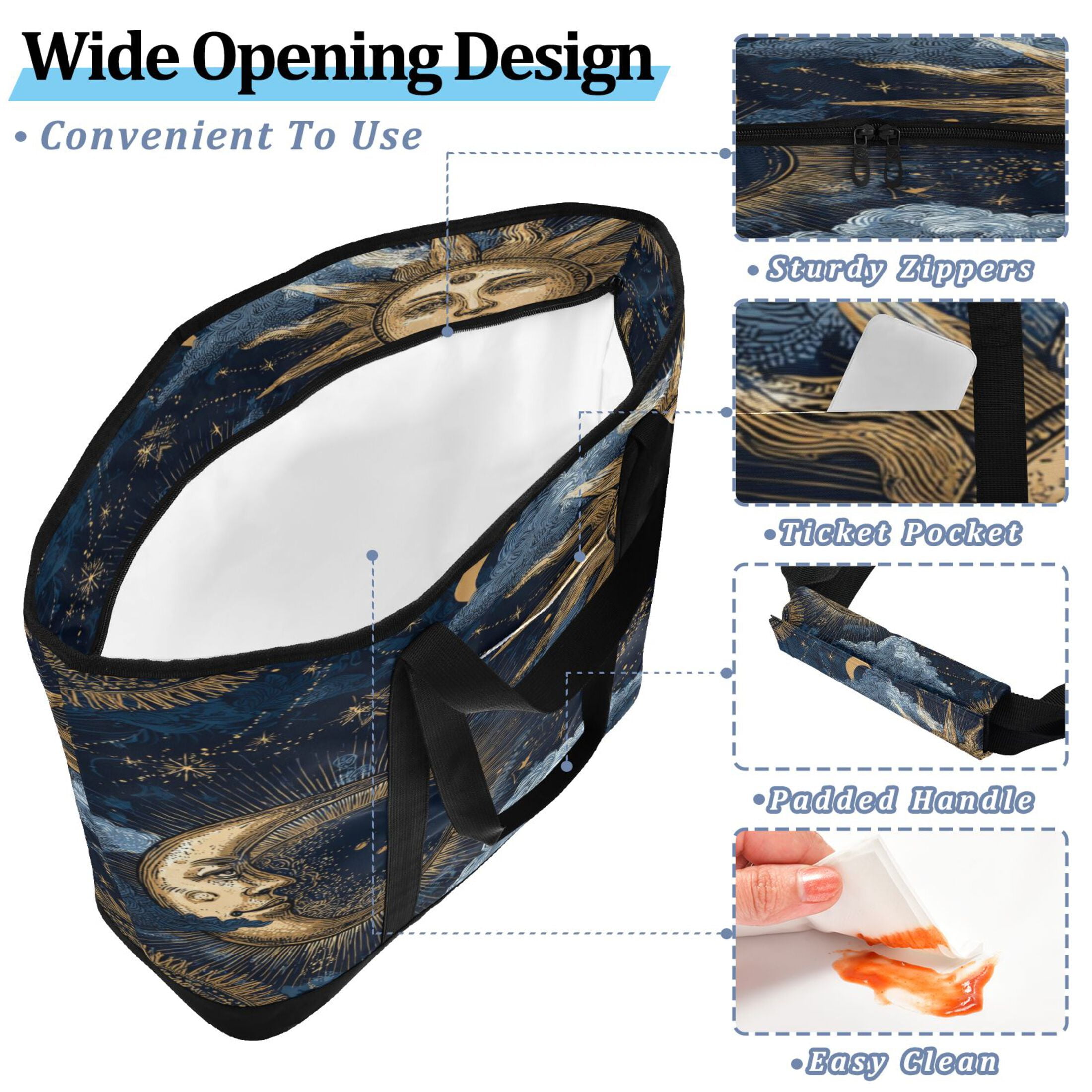 Large Hand-held Ice Pack Picnic Bag Insulation and Refrigeration Suitable for Shopping Picnics and Camping Golden Sun