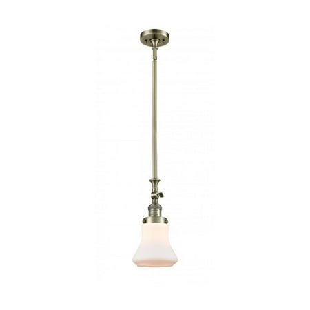 

Antique Brass Tone Mini Pendants 7 Wide Matte White Glass Steel/Cast Brass/Glass Medium Base LED 1 Light Fixture