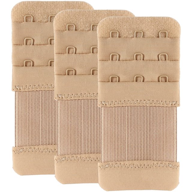 Heldig Bra Extender 3 Hook Elastic Stretchy Bra Band Extension 3pcs