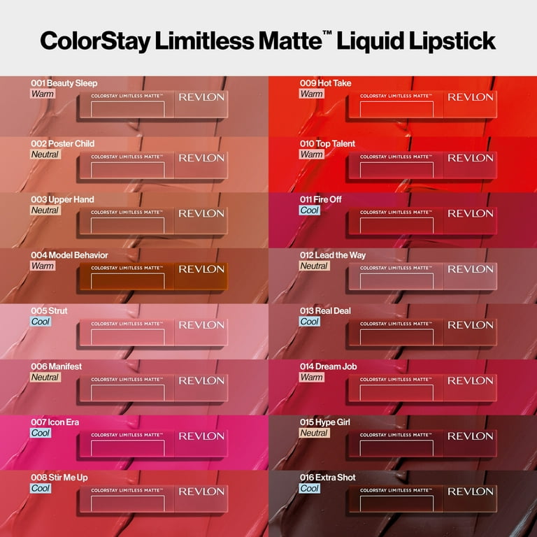 Revlon ColorStay Limitless Matte Liquid Lipstick, 24HR Wear, 007
