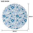 thumbnail image 6 of Pioneer Flower Floral Print Pattern Round Tablecloth 60"x60",Wrinkle Wipeable Table Cloth for Kitchen Dining Room Picnic Patio Party, 6 of 6