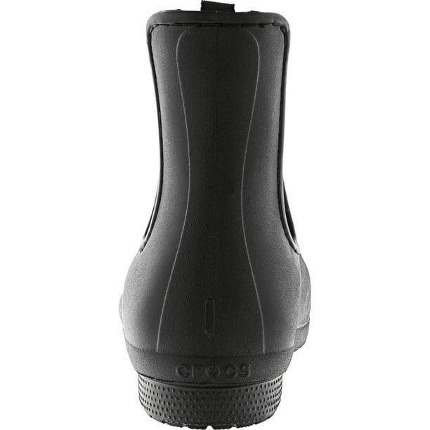 Crocs Women s Freesail Chelsea Black High Top Rubber Rain Boot