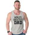 thumbnail image 3 of Father's Day World's Greatest Dad Mens Big & Tall Graphic Tank Top Brisco Brands 3X, 3 of 5