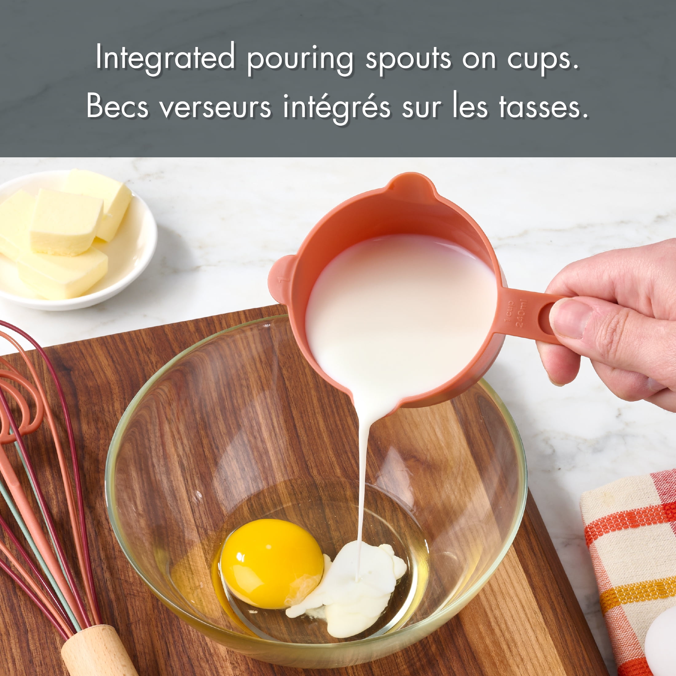 Way-to-Celebrate 10PC Measuring Cups and Spoon Set - Orange, WAY-TO-CEL PL MEASURING CUPS