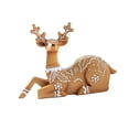 thumbnail image 3 of CoudarTitie Christmas Reindeer Statue Animal Adornment Home Decor for Porch Patio Office Brown Sitting, 3 of 9