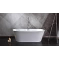 thumbnail image 5 of Lexora Home Lure 67" Free Standing Acrylic Bathtub in Glossy White, 5 of 5