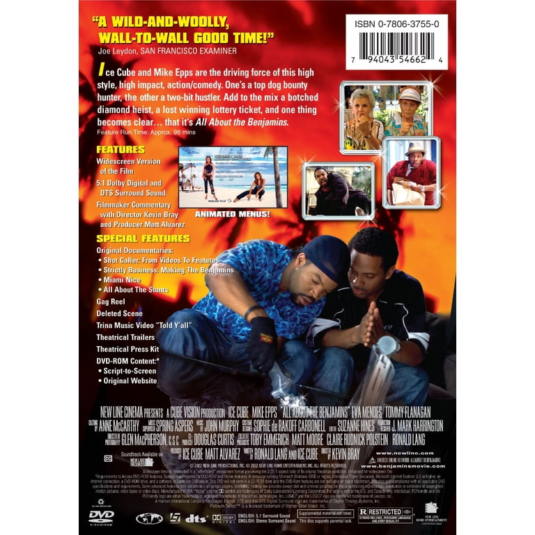 All About The Benjamins DVD, Comedy, Action, Rated R, Warner Bros