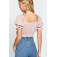 thumbnail image 4 of Short Slv Print Crop Woven Top, 4 of 5