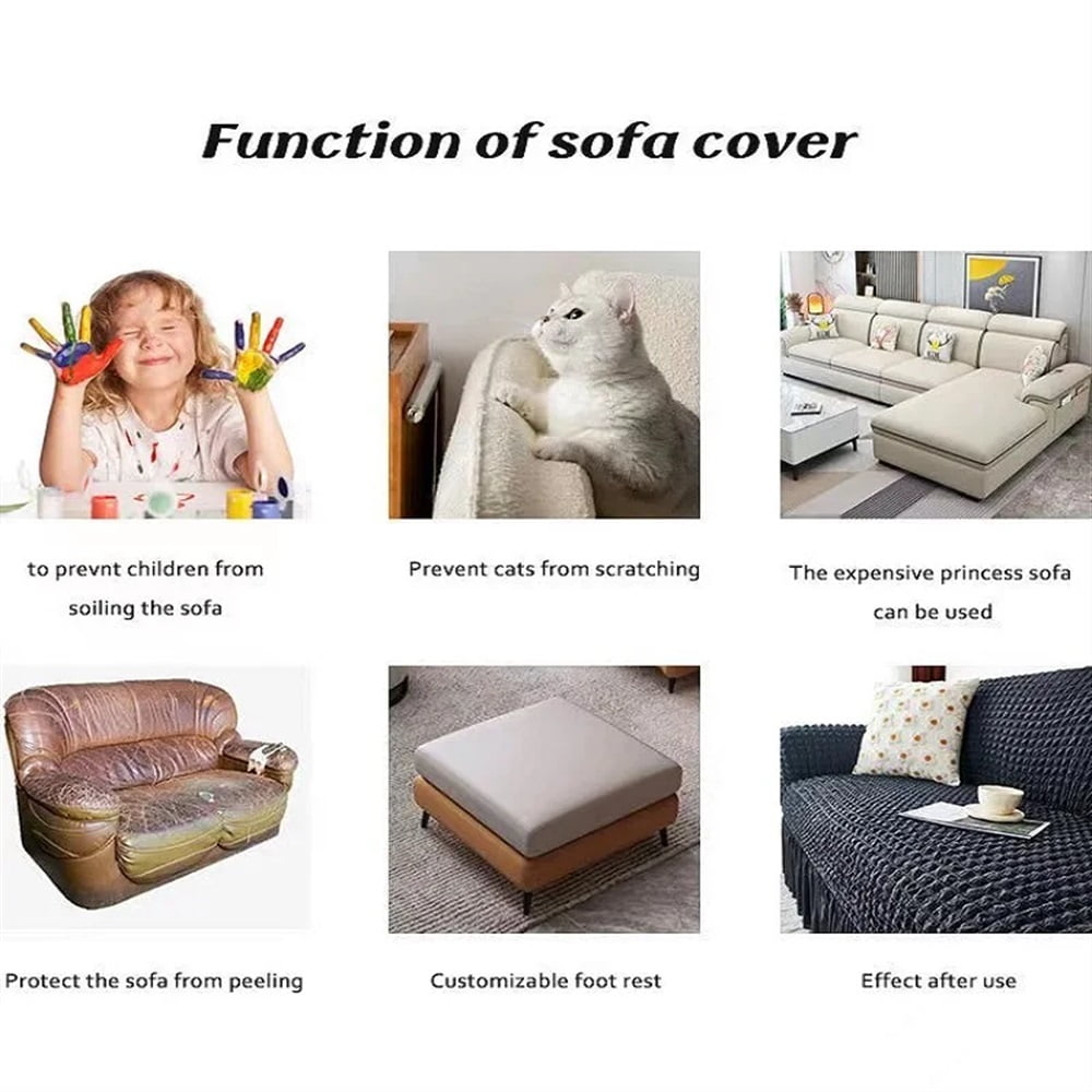 1/2/3/4 Seater Seersucker Sofa Slipcover High Stretch Couch Cover Sofa Protector Elastic Corner Couch Covers