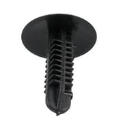 5mm x 5mm Hole Dia Black Plastic Rivets Fastener Push Clips 48 Pcs