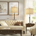 NATYSWAN Table Lamps , Adjustable Height Bedside Lamps Marble Table Lamps with Pull Chain