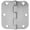 Satin Nickel, variant on Basics Rounded Interior Door Hinges with Screws, 3.5" x 3.5", Satin Nickel, Curved Corners, 18-Pack