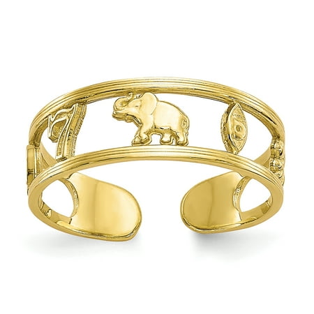 10K Yellow Gold Women's Luck Toe Ring