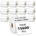 thumbnail image 1 of Etiquetas Kingtac Zebra de 3 x 1 pulgada, térmica directa, 1300, rollo, 12 rollos, 1 of 7
