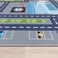 thumbnail image 3 of Kids Rug Non-Slip Play Mat with Houses & Streets in Grey, 3 of 5