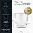 thumbnail image 5 of ELIXIR GLASSWARE Large Double Wall Coffee Mugs 16 oz - Double Wall Glass Set of 2 - Insulated Coffee Mugs with Handle (16 oz) 16 Ounce (Pack of 2), 5 of 8