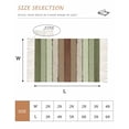 thumbnail image 2 of Sage Green Bathroom Rug 2'x3', Farmhouse Wood Grain Vintage Brown Striped Low Profile Front Entryway Rug with Tassels, Woven Cotton Washable Kitchen Mat Carpet for Foyer Bedroom Back Door Decor, 2 of 9