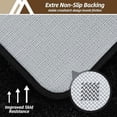 thumbnail image 4 of Bathroom Rugs Mat 24”x48” Absorbent Non-Slip Bath Mat Plush Shaggy Machine Washable Bath Rugs Soft Polyester Bath Mats for Bathroom Floor,Tub and Shower,Black, 4 of 6