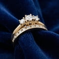 thumbnail image 4 of Pompeii 14k Yellow Gold 1ct Diamond Engagement Wedding Ring Set 3Stone Channel Set Round, 4 of 5