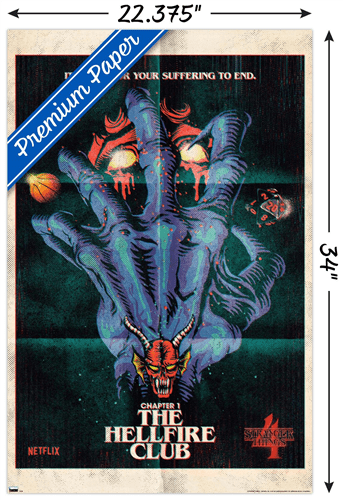 Netflix Stranger Things: Season 4 - The Hellfire Club Wall Poster, 22.375" x 34"