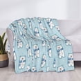 thumbnail image 3 of Naloa blue Scarf Bear Flannel Fleece Throw Blanket for Bed Couch, Thick Blanket - All Seasons Suitable for Women, Men and Kids-40"x30", 3 of 6