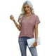 thumbnail image 5 of Eres Más Que una Camisa de Puntuación de Prueba Sexy de Manga Corta Lentejuelas Suelta Camisa de Blusa con Cuello en V, Poliéster, 5 of 9