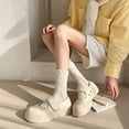 thumbnail image 2 of Xiao Hua 10 pares de calcetines finos de algodón para mujer, suaves y hasta el tobillo (Beige A04), 2 of 2