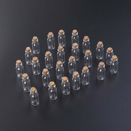 Minkissy 25Pcs Glass Vials with Lids for Storage and Separation in Labs