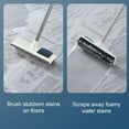 thumbnail image 6 of Cepillo para pisos, mango largo, cepillo para bañera de 1 raspado, cepillo para azulejos, baño/cocina, uso intensivo, fácil de limpiar, acero inoxidable, limpieza de paredes de patio Akmoler, 6 of 7