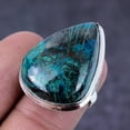 thumbnail image 2 of Natural Chrysocolla Gemstone Handmade 925 Sterling Silver Jewelry Ring S.10, 2 of 2