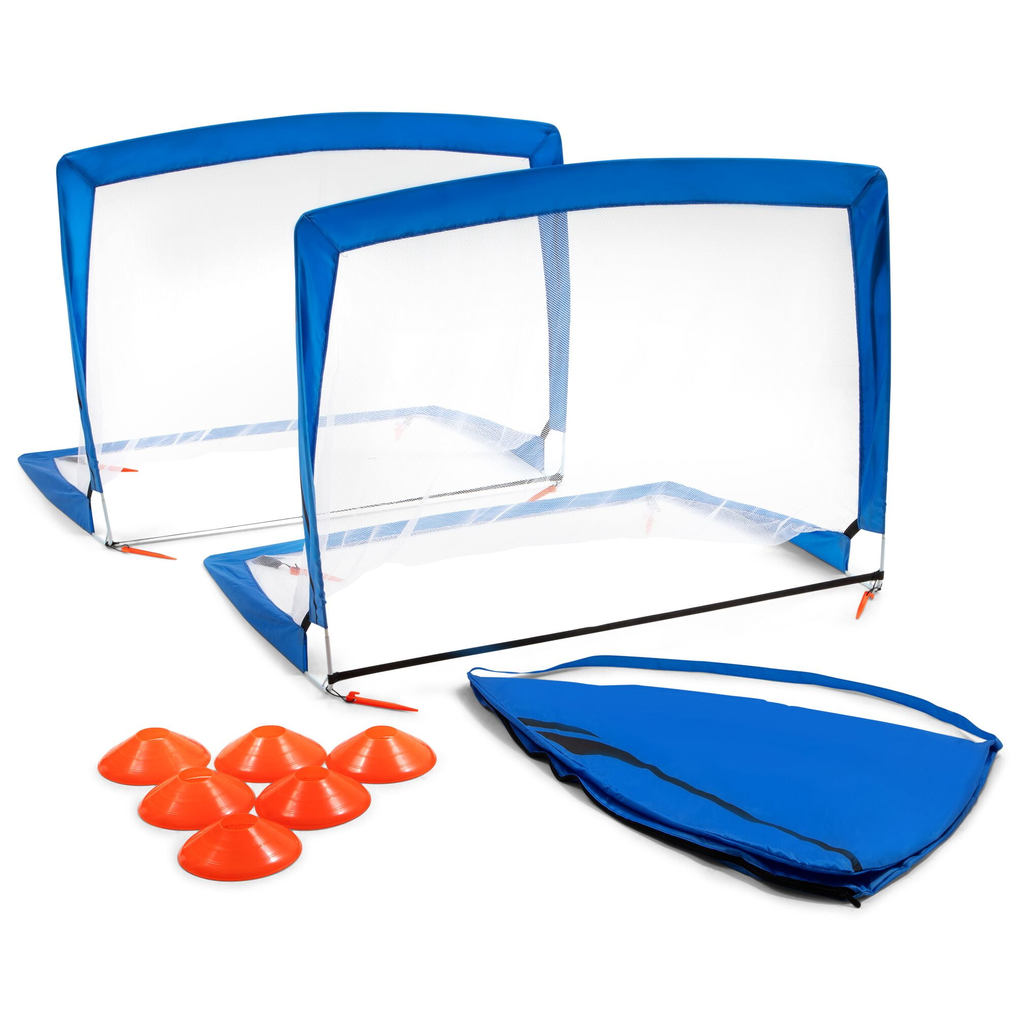 Soccer 4' Pop Up Soccer Goals (Set of 2 Goals and Disc Cones)