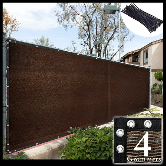 ShadeMart Brown 4' x 50' Plus Extra Heavy Duty Fence Screen Privacy Screen - Commercial Grade 220 GSM - Heavy Duty - 3 Years Warranty