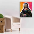 thumbnail image 6 of Epic Graffiti 'Mona Lisa Peaking' by Dean Russo, Canvas Wall Art, 26"x34", 6 of 8