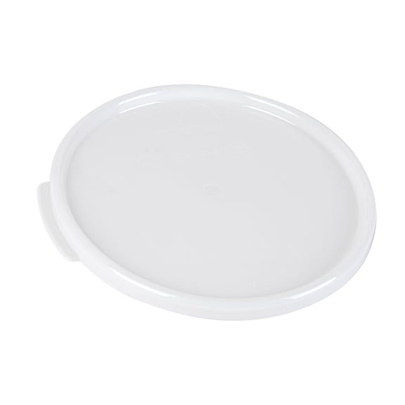 Met Lux Round White Plastic Food Storage Container Lid - Fits 6 and 8 qt - 10 count box