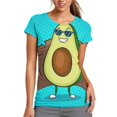 thumbnail image 5 of Camisas gráficas de hojas tropicales y aguacates para hombre, ropa con estampado 3D, camisa hawaiana de playa, blusas Y2K de manga corta, ropa con solapa, 5 of 5