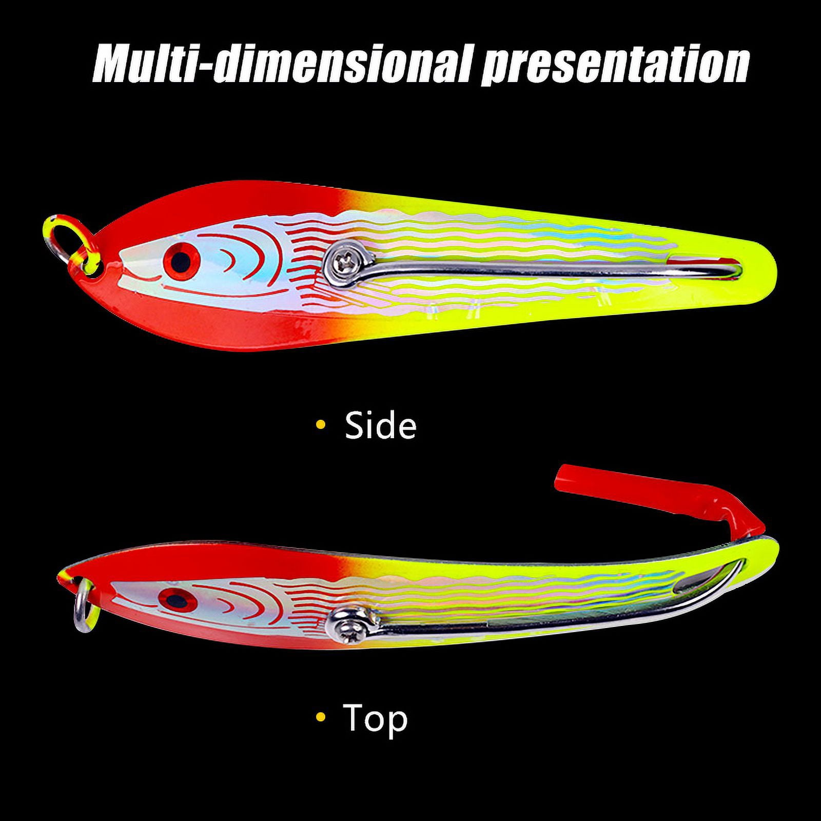 HENGJIA Fishing Lures Fishing Spoons Fishing Bait Trout Lures Bass Lures Saltwater Fishing Spoons Lures 1 5/8oz,12PCS