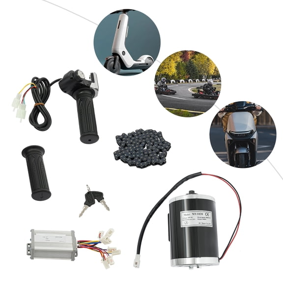 Miumaeov 48V 1000W Brushed DC Motor with Controller and Throttle Electric Bicycle Scooter E-bike Conversion Kit
