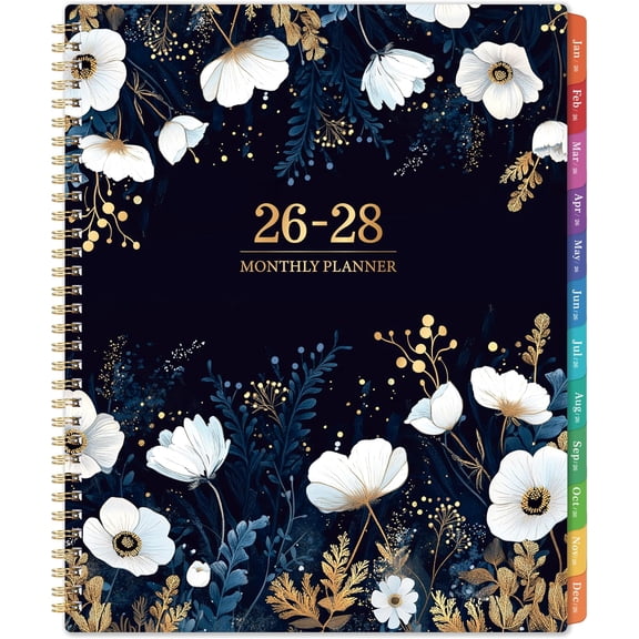 2026-2028 Monthly Planner/Calendar - January 2026 - December 2028, 9” × 11”, 3 Year Monthly Planner 2026-2028, 36-Month Calendar with Tabs,Inner Pocket, Twin-wire Binding, Enterprise