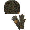 thumbnail image 1 of Colorful Confetti Cable Knit Beanie and Anti-Slip Touchscreen Gloves Set, 1 of 4