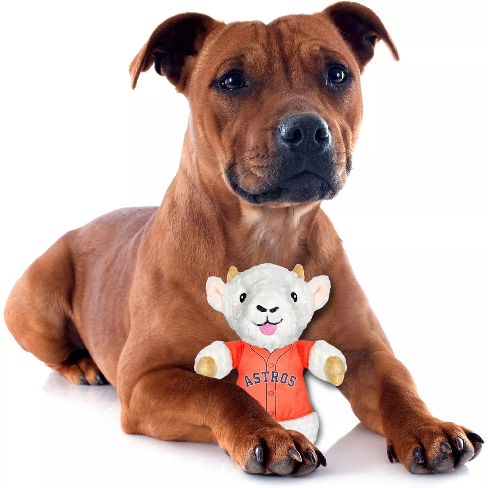 Pets First MLB Goat Plush Toy for Dogs & Cats Squeaky Dog Toy with Squeaker