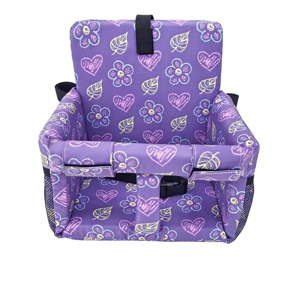 HOOETOON Shopping Cart Cover High Chair Cover Baby 2 in 1 Machine Washable Cotton Padded Safety Harness Toy Tether Toddler Infant Boy Girl,Flower Purple