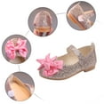 thumbnail image 2 of Liyamei Infant Kids Baby Girls Bling Bowknot Shoes Single Princess Shoes Sandals Dancing Shoes Baby Shoes Size 4-4.5 Years, 2 of 3