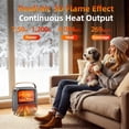 thumbnail image 2 of FLYMOON Electric Fireplace , Fireplace  with 3D Different Flame Effects, 750/1200W, 7 H Timer, Electric Fireplace Heaters with Overheating & Tip-Over Protection for Office Garage Indoor, 2 of 8