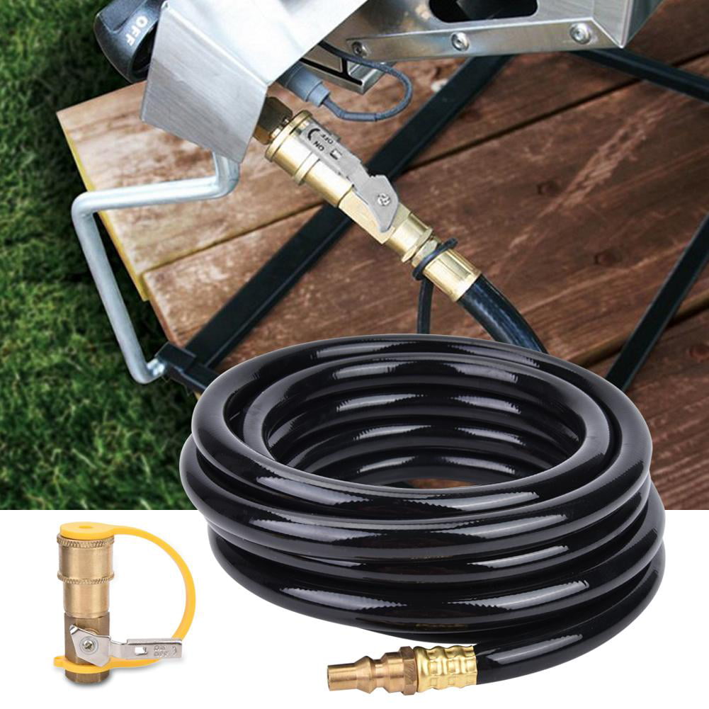 12/20ft RV Propane Quick Connection Hose Low Pressure 1/4'' on/off Quick Connect 