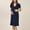 Dark Blue, variant on Fesfesfes Loose Fits Maternity Dress Short Sleeve Breastfeeding Neck Solid Color Summer Pregnancy Dress for Women Comfortable Large Size(Dark Blue,M)