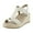 Cream Snake Leather/Fabric, variant on Calera Women's Sandals Cream Snake Leather/Fabric Size 8 W