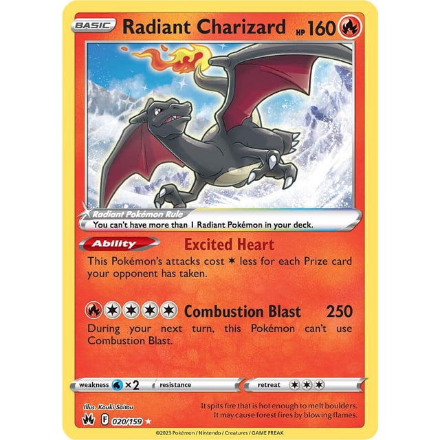 Carta Coleccionable Pokémon Charizard Radiante 020/159