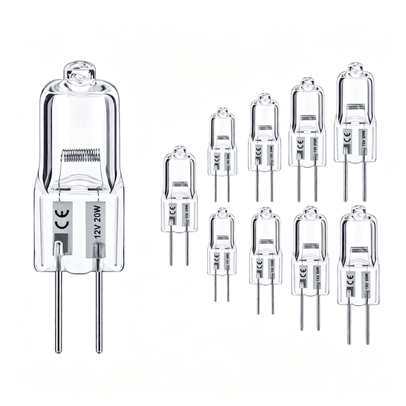 HIBIBUD G4 Light Bulb,G4 Halogen Bulbs 20W,10Pcs G4 Bulb 12V Ac/Dc Dimmable,G4 Bi-Pin Base 2800K Warm White with Long Lasting Lifetime,High Brightness 300Lm T3 Jc Type for Cabinet Lights
