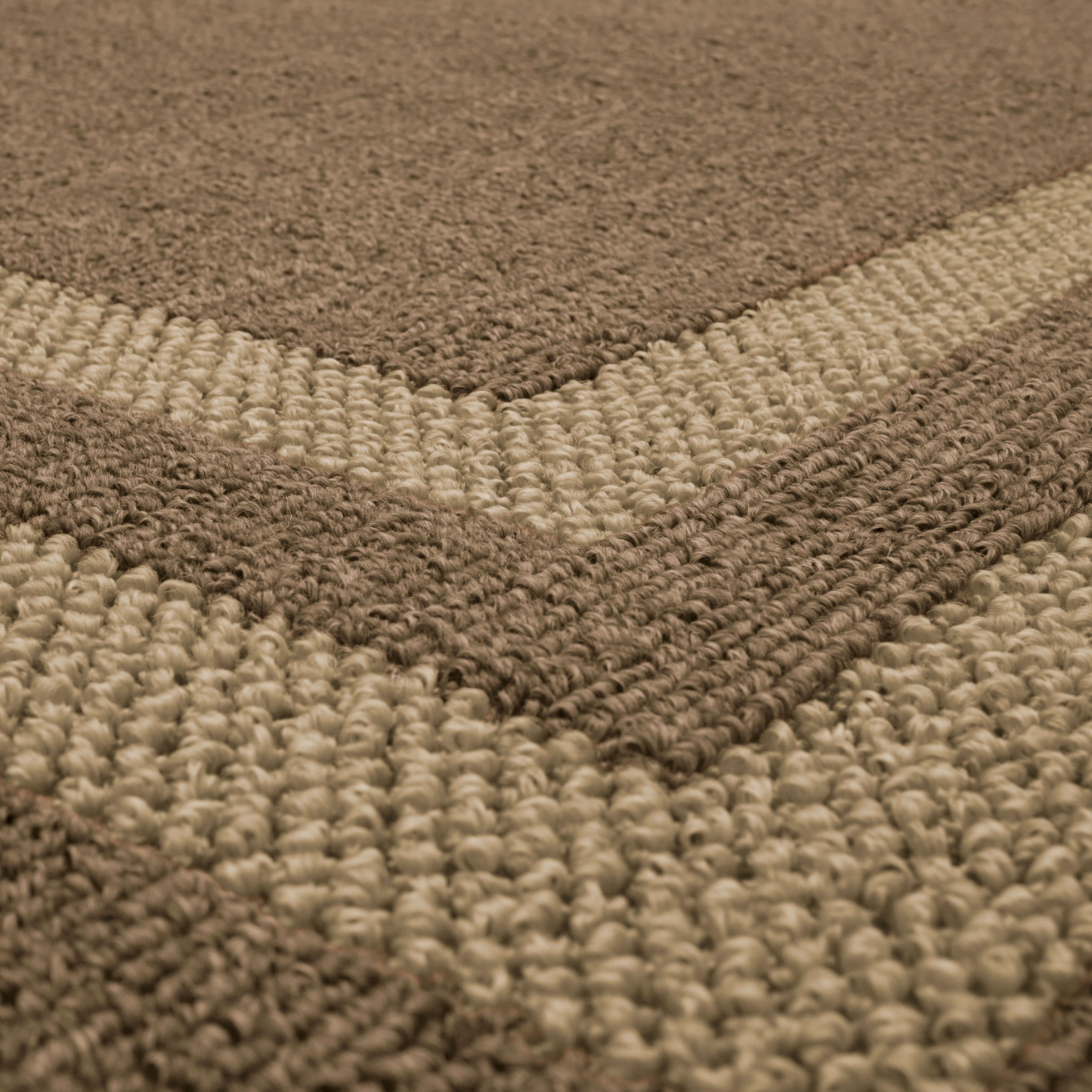 Mohawk Home Hall Border Tufted Polyester Indoor Area Rug, Praline/Tan, 2' x 7'